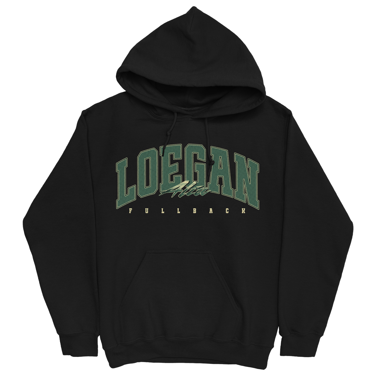 LOEGAN ALIA RETRO BLACK HOODIE