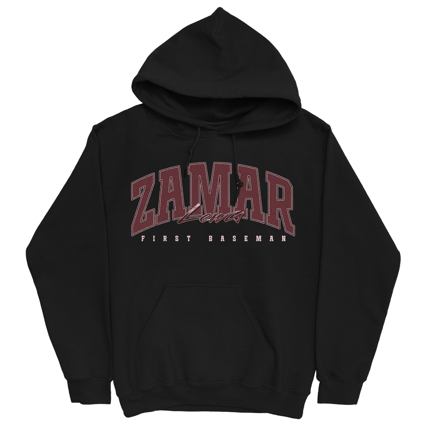 ZAMAR LEWIS RETRO BLACK HOODIE