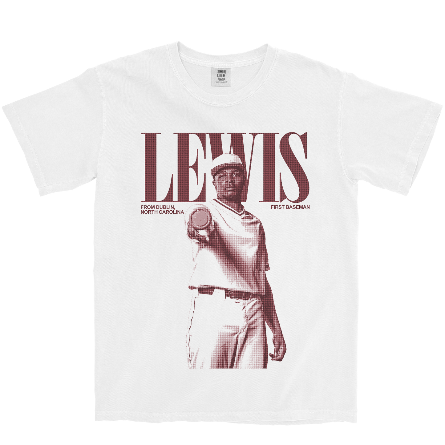 ZAMAR LEWIS VINTAGE WHITE TEE