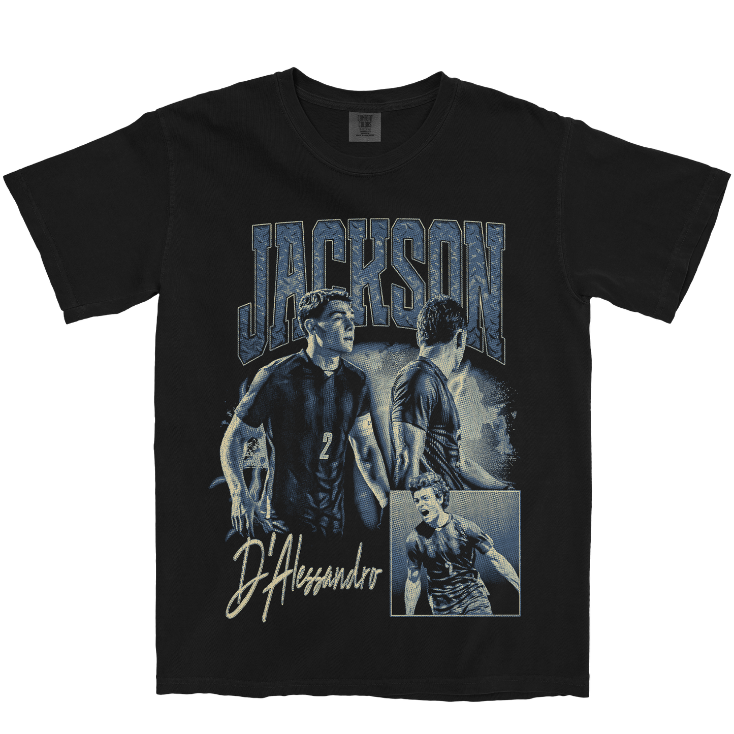 JACKSON D'ALESSANDRO GRAPHIC BLACK TEE