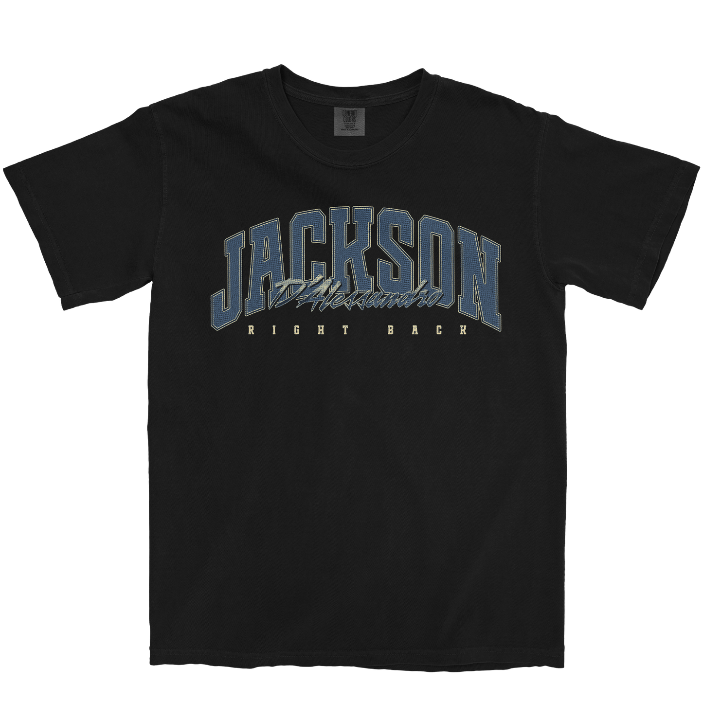 JACKSON D'ALESSANDRO RETRO BLACK TEE