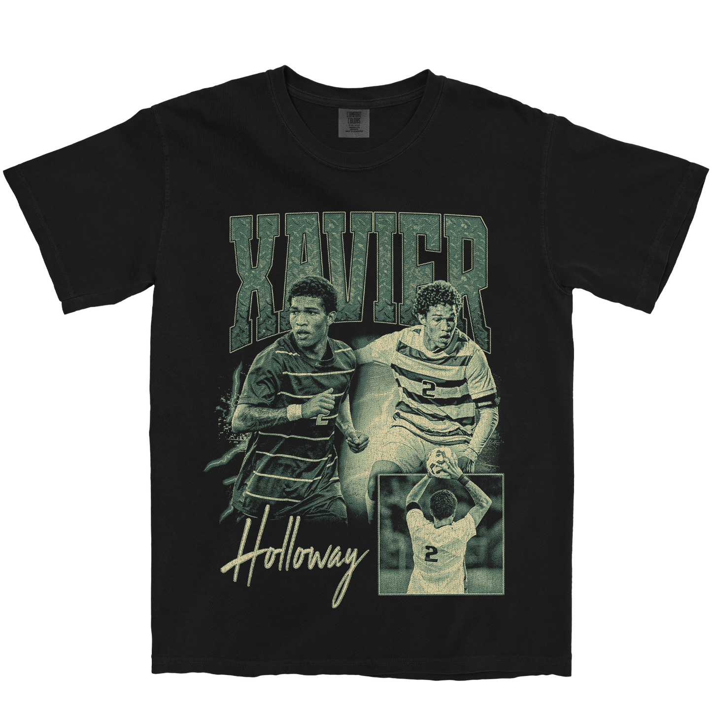 XAVIER HOLLOWAY GRAPHIC BLACK TEE