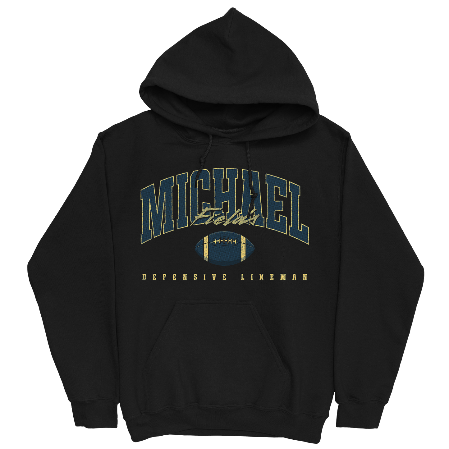 MICHAEL FIELDS RETRO BLACK HOODIE