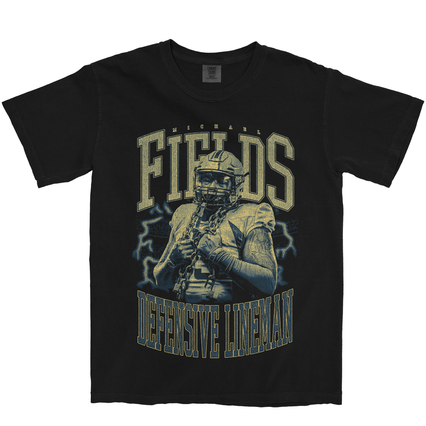 MICHAEL FIELDS VINTAGE BLACK TEE