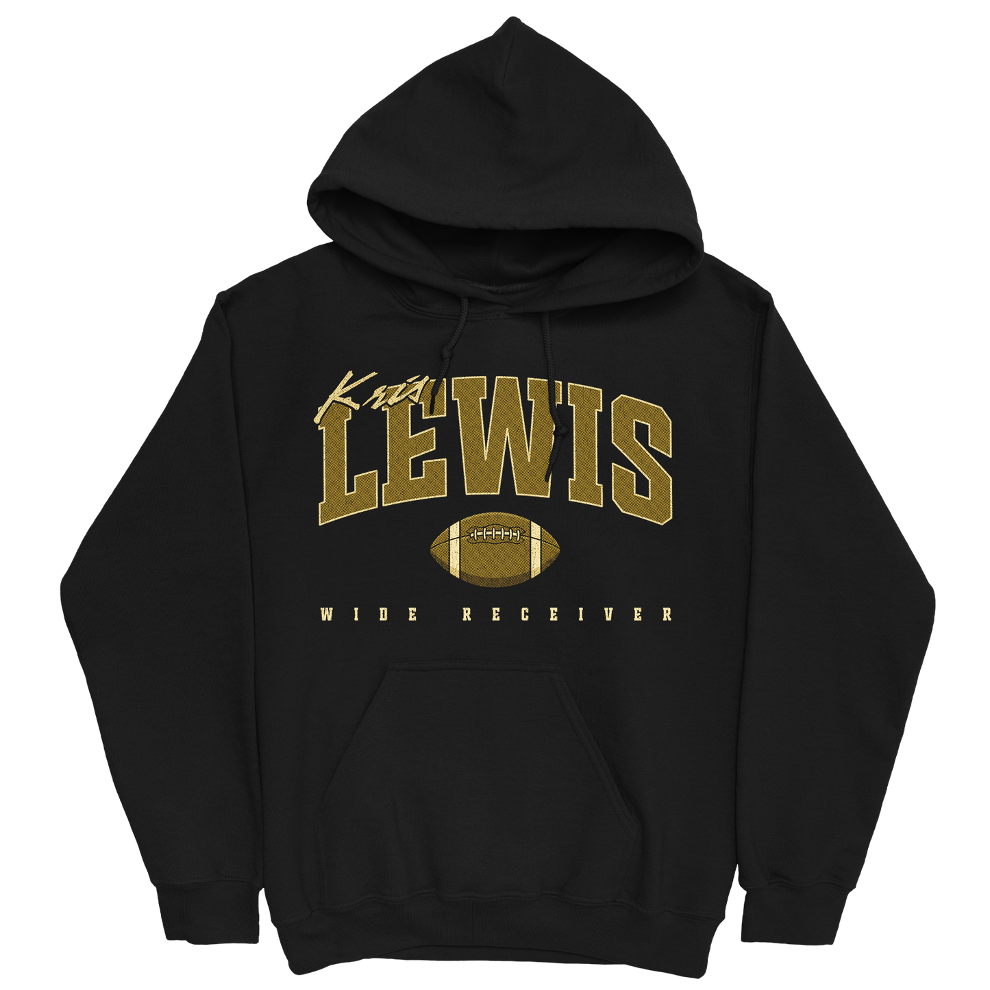 KRIS LEWIS RETRO BLACK HOODIE
