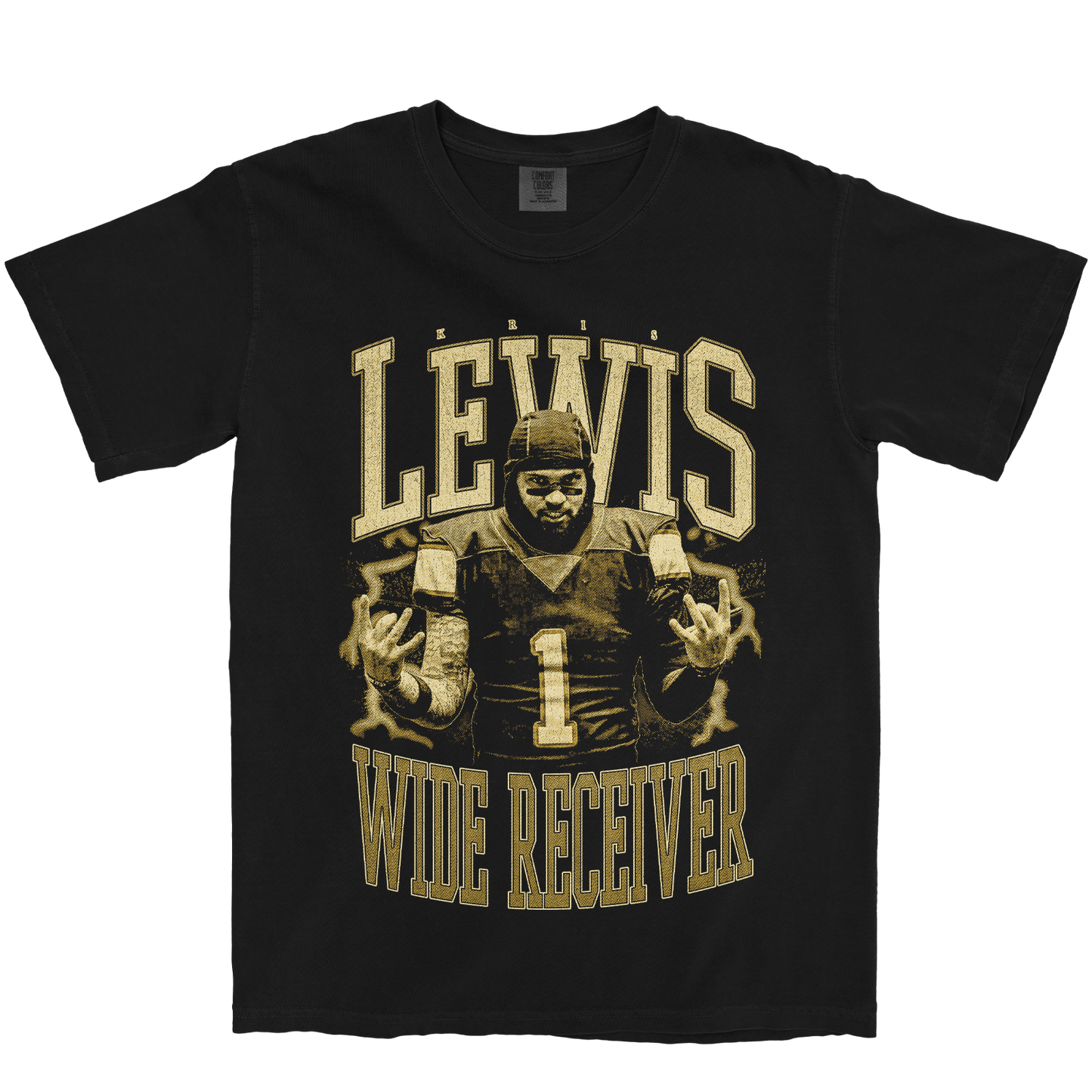 KRIS LEWIS VINTAGE BLACK TEE
