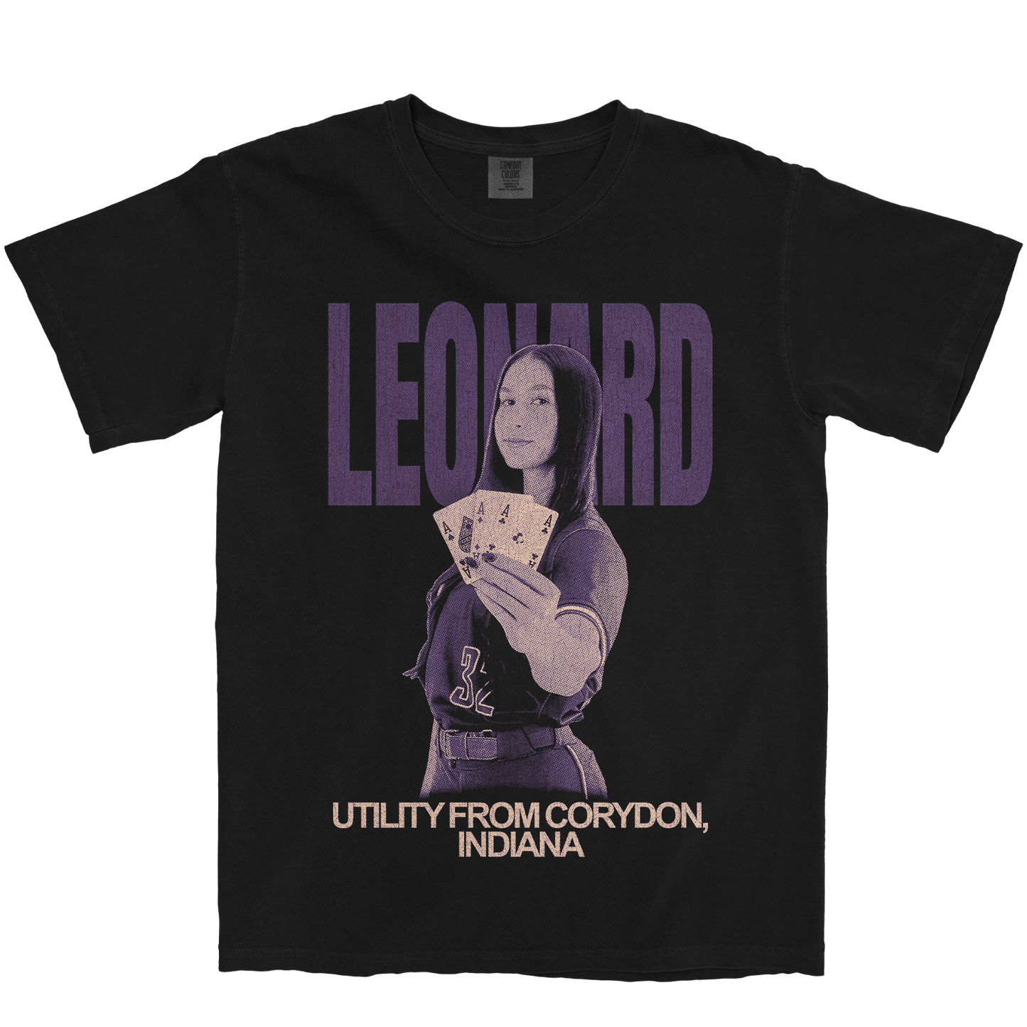 ADDYSON LEONARD VINTAGE BLACK TEE