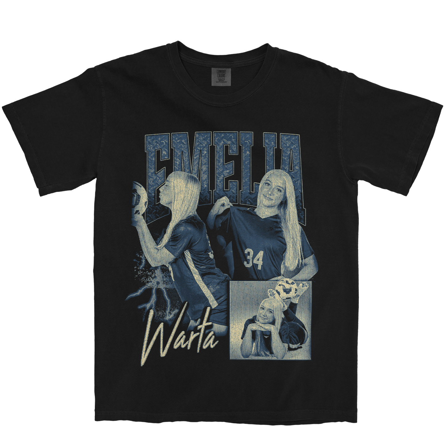EMELIA WARTA GRAPHIC BLACK TEE