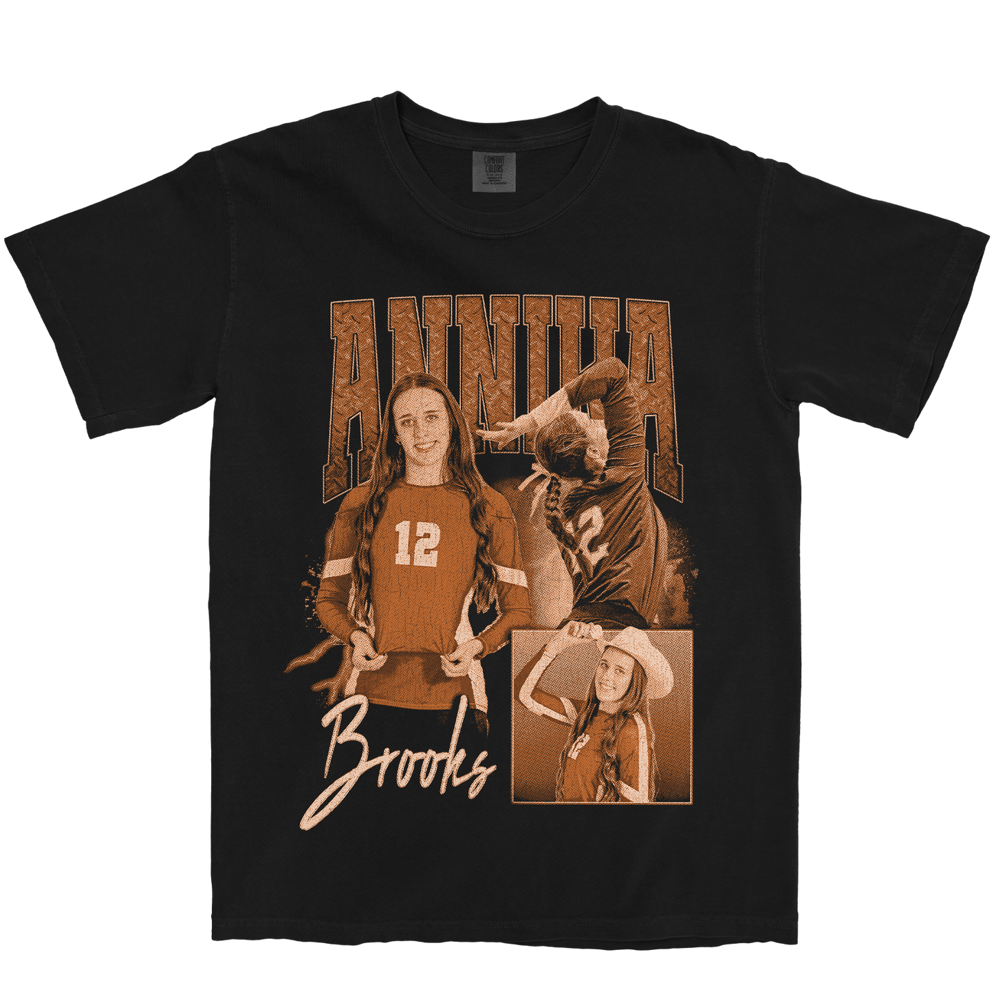 ANNIKA BROOKS GRAPHIC BLACK TEE