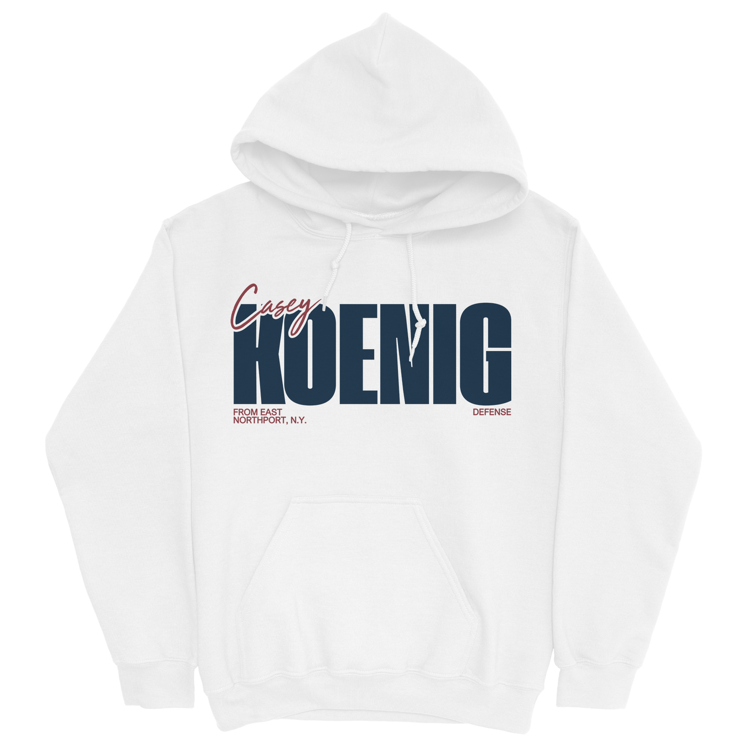 CASEY KOEING CLASSIC WHITE HOODIE