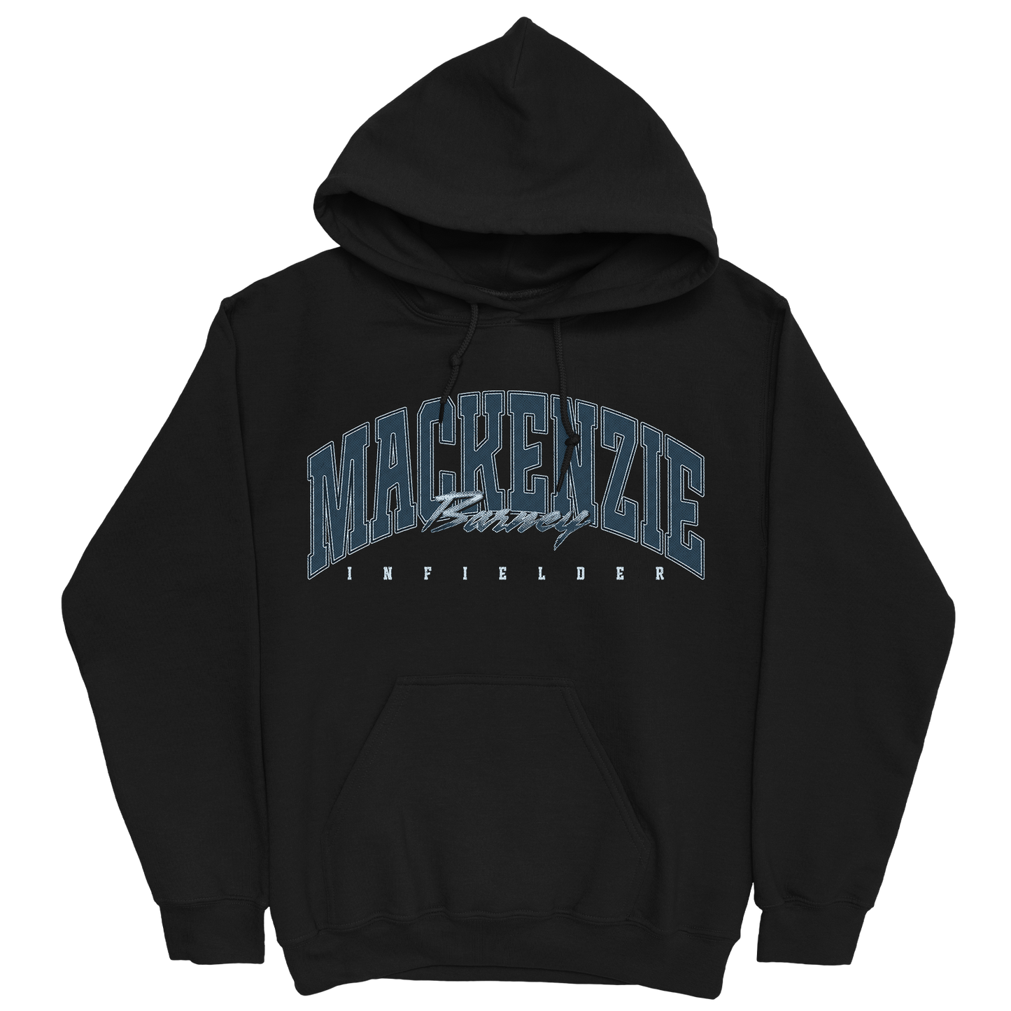 MACKENZIE BARNEY RETRO BLACK HOODIE