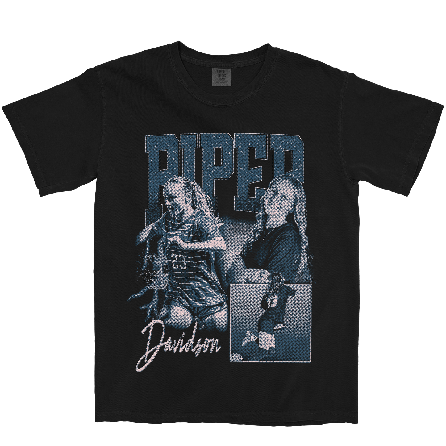 PIPER DAVIDSON GRAPHIC BLACK TEE