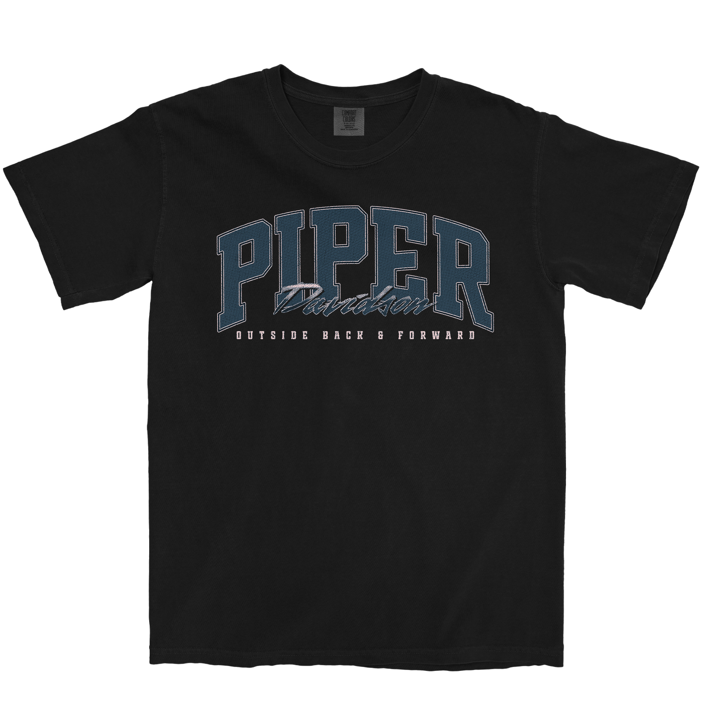 PIPER DAVIDSON RETRO BLACK TEE