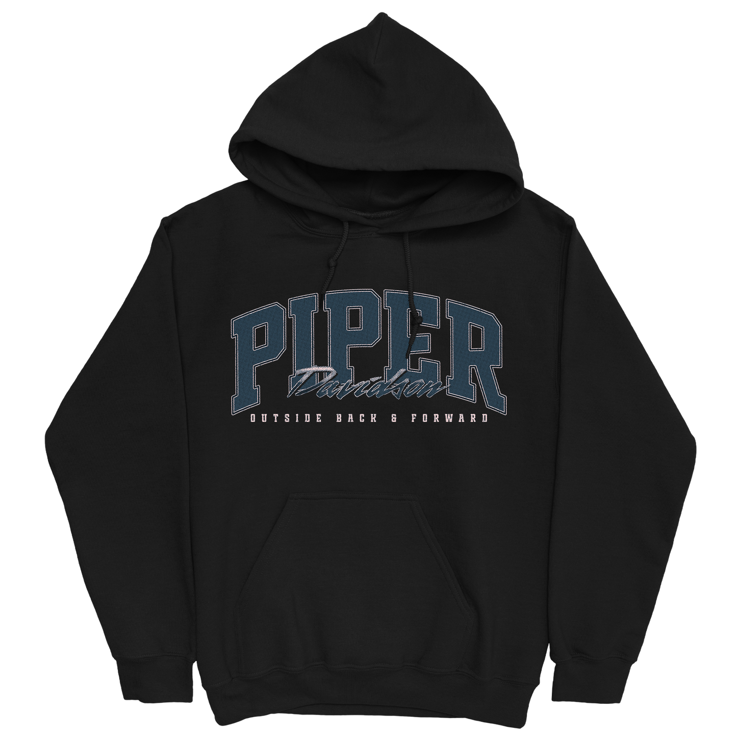 PIPER DAVIDSON RETRO BLACK HOODIE