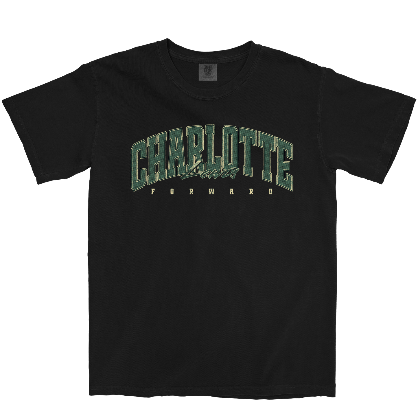 CHARLOTTE LEWIS RETRO BLACK TEE
