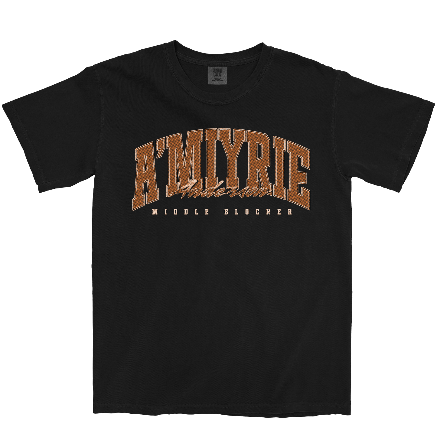 A'MIYRIE ANDERSON RETRO BLACK TEE