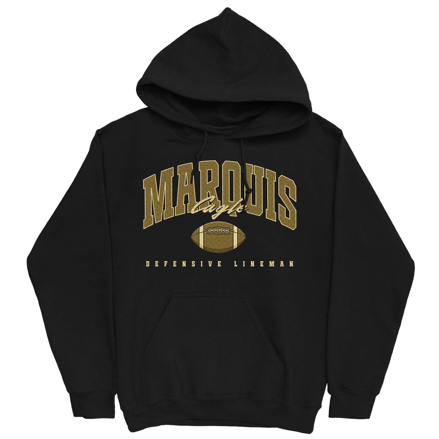 MARQUIS CAGLE RETRO BLACK HOODIE