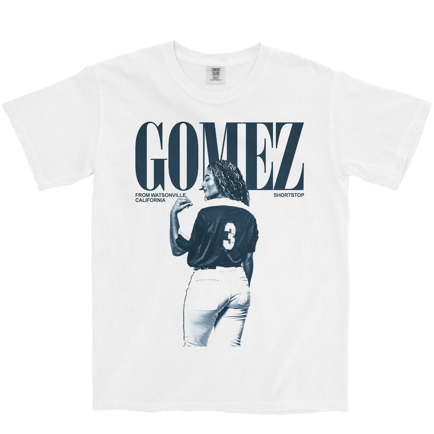 AALIYSAH GOMEZ VINTAGE WHITE TEE