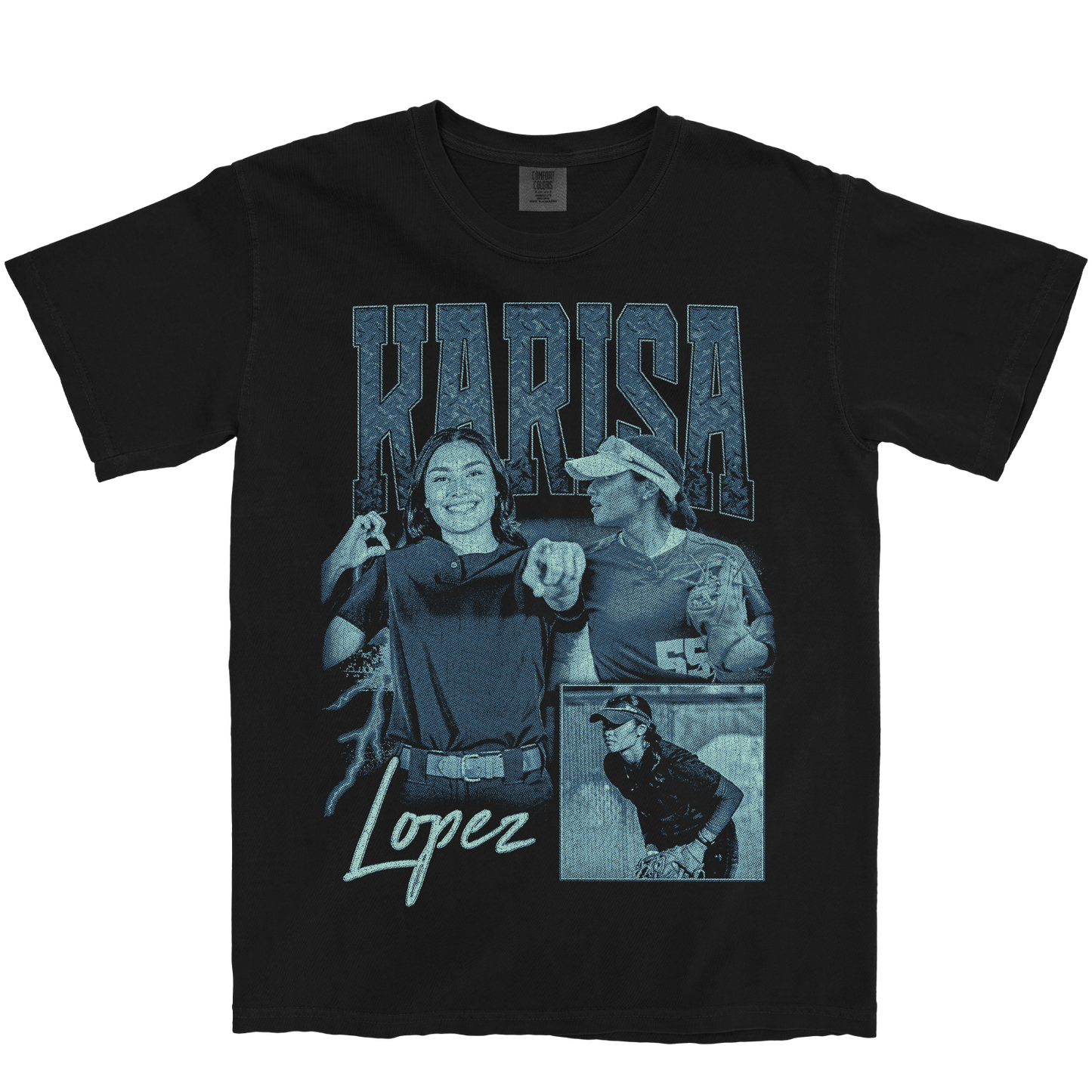 KARISA LOPEZ GRAPHIC BLACK TEE