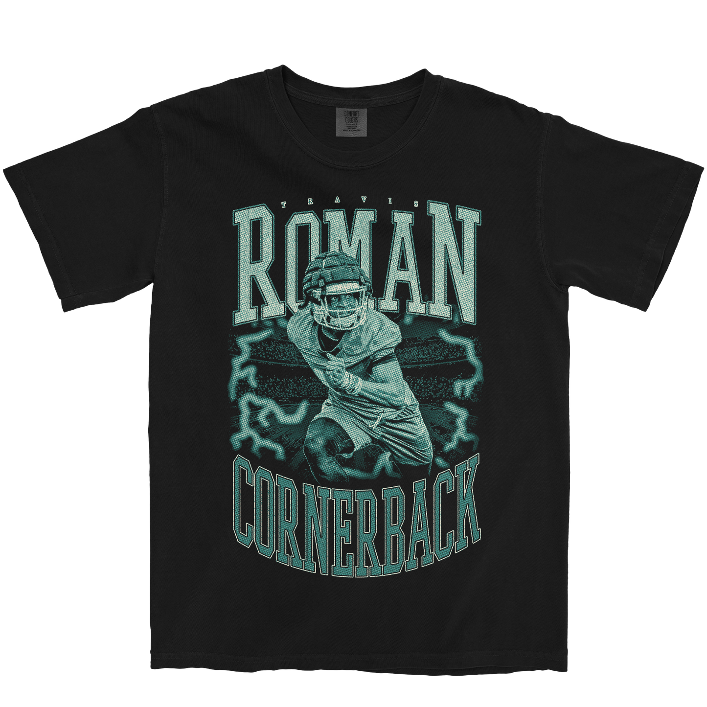 TRAVIS ROMAN VINTAGE BLACK TEE