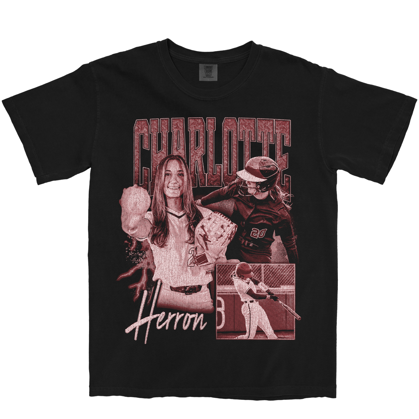 CHARLOTTE HERRON GRAPHIC BLACK TEE