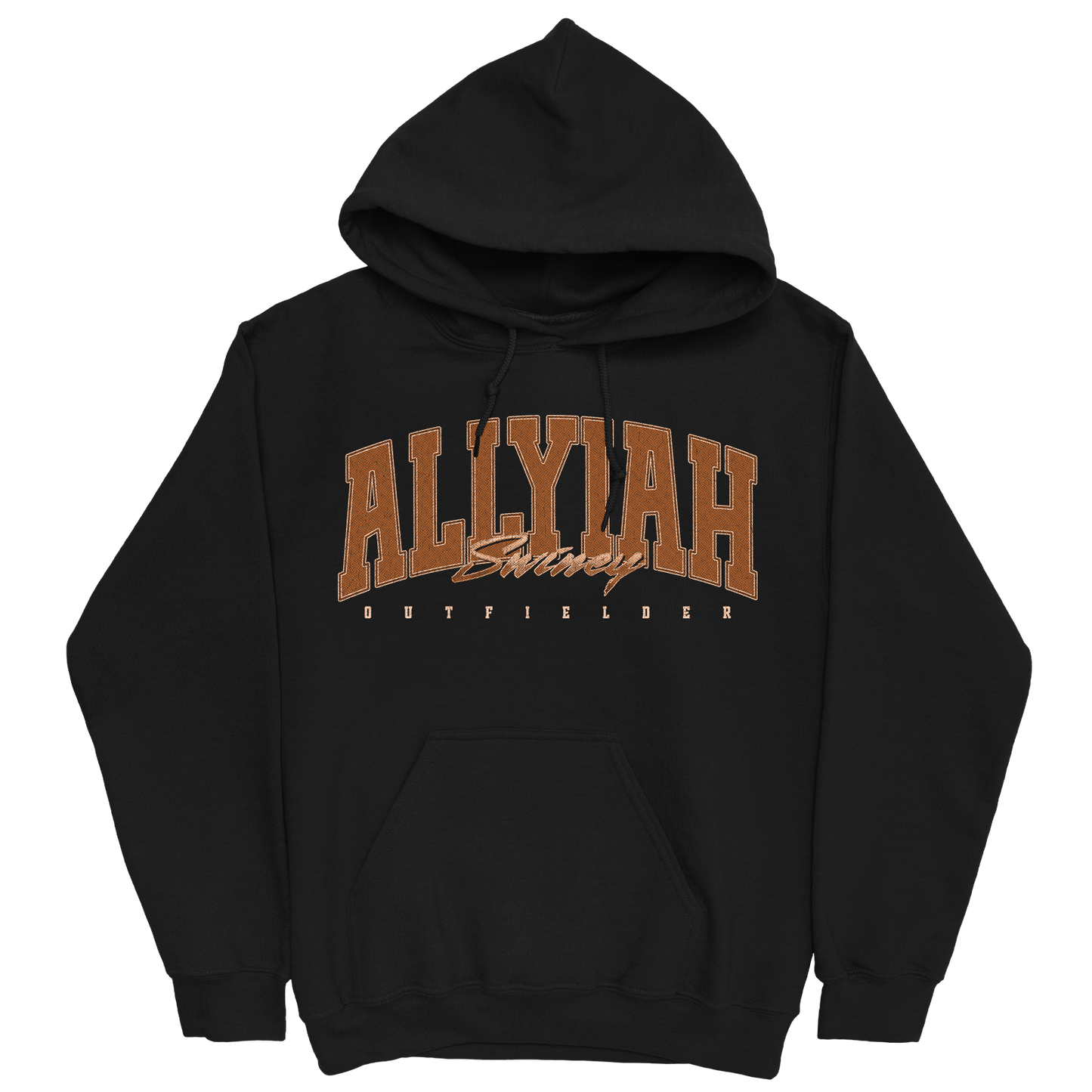 ALLYIAH SWINEY RETRO BLACK HOODIE