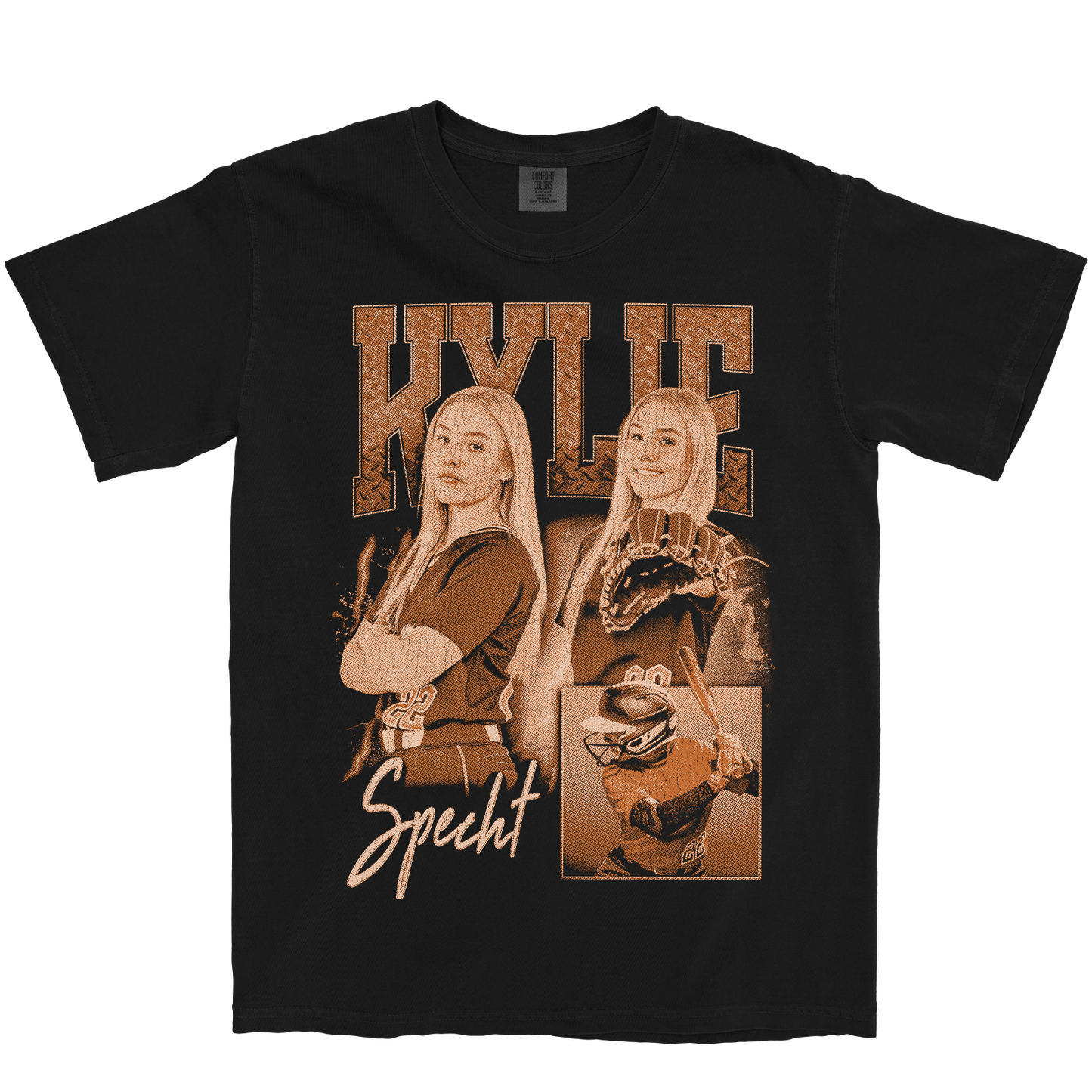 KYLIE SPECHT GRAPHIC BLACK TEE
