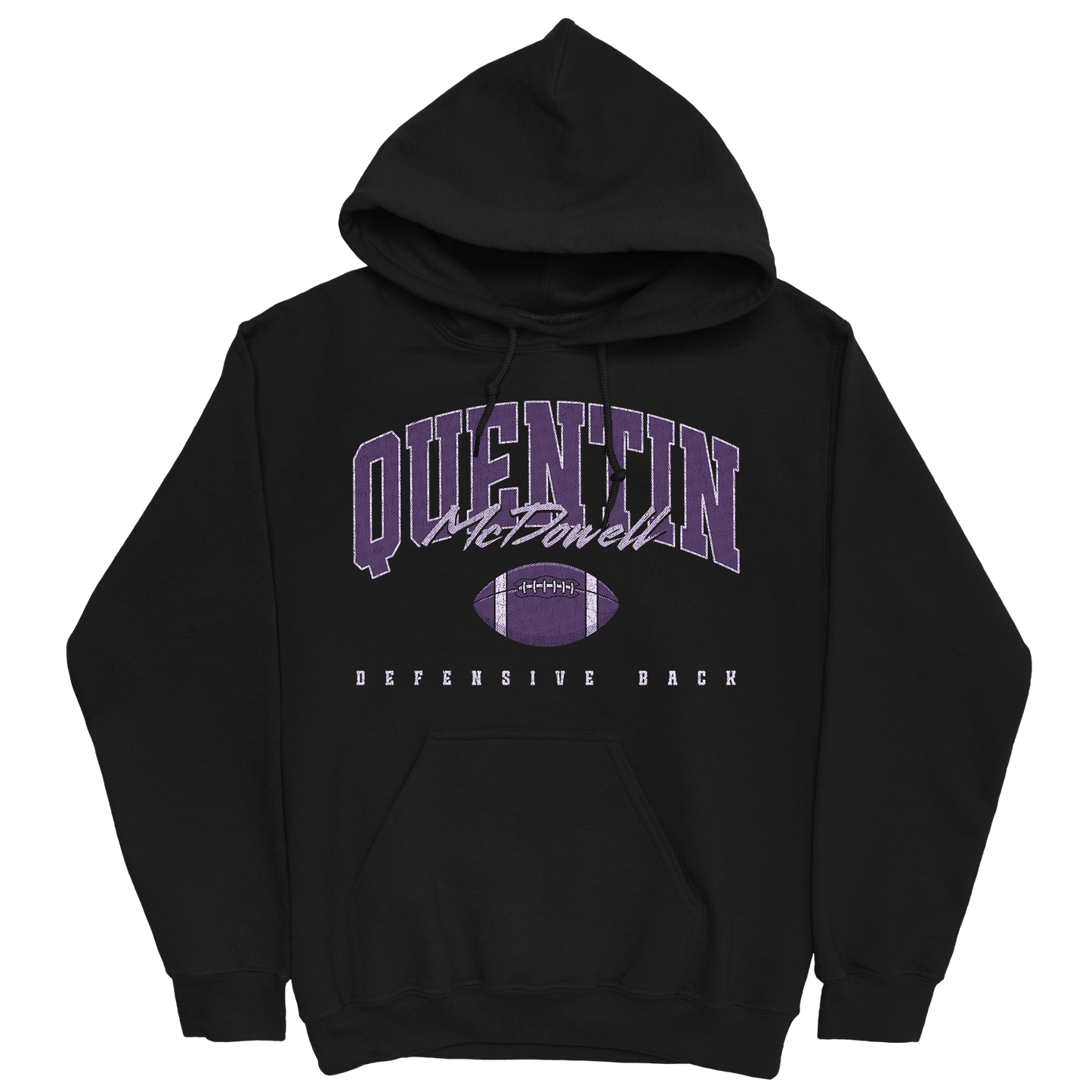 QUENTIN MCDOWELL RETRO BLACK HOODIE
