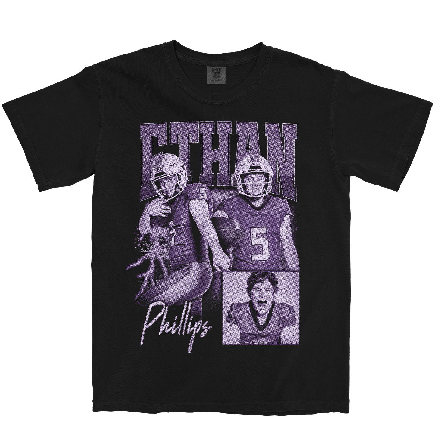 ETHAN PHILLIPS GRAPHIC BLACK TEE