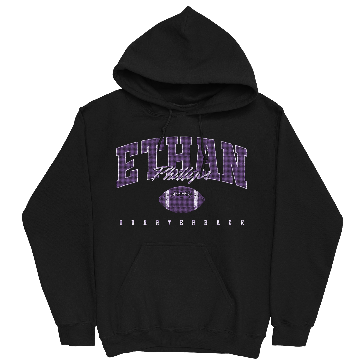 ETHAN PHILLIPS RETRO BLACK HOODIE