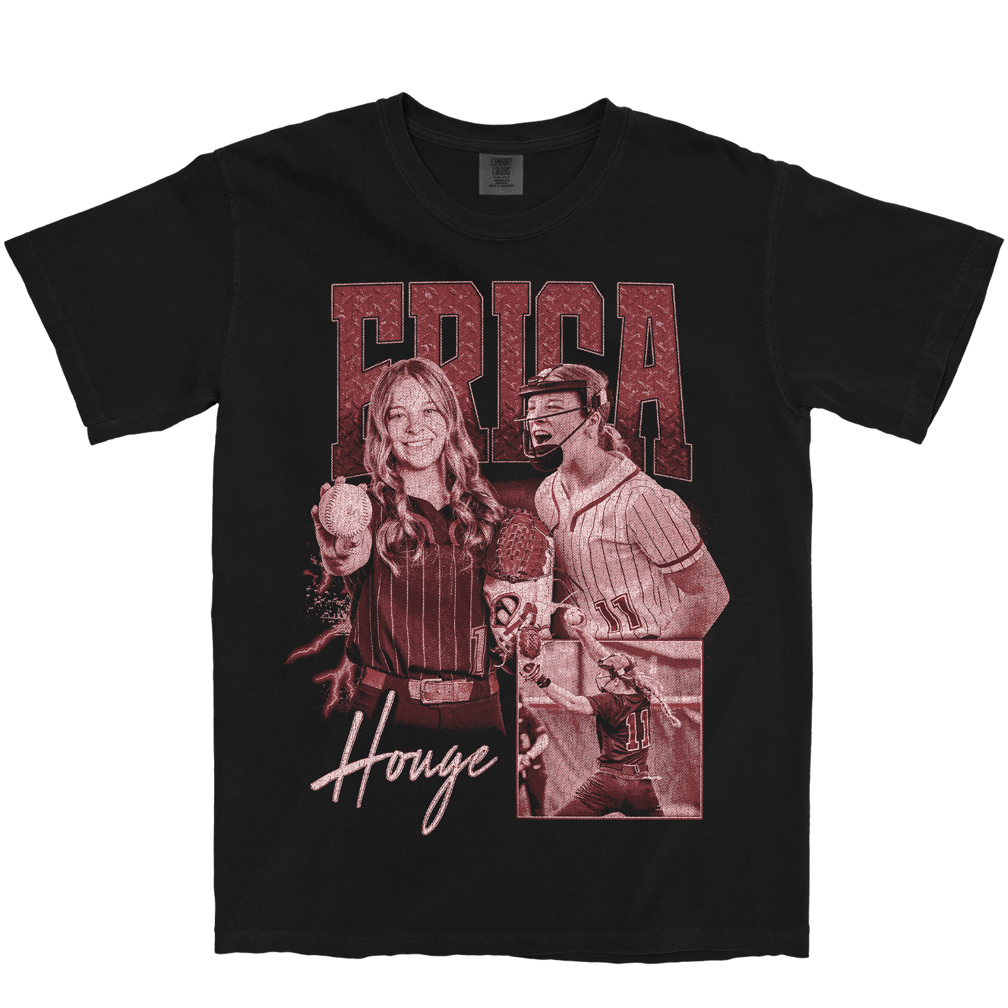 ERICA HOUGE GRAPHIC BLACK TEE