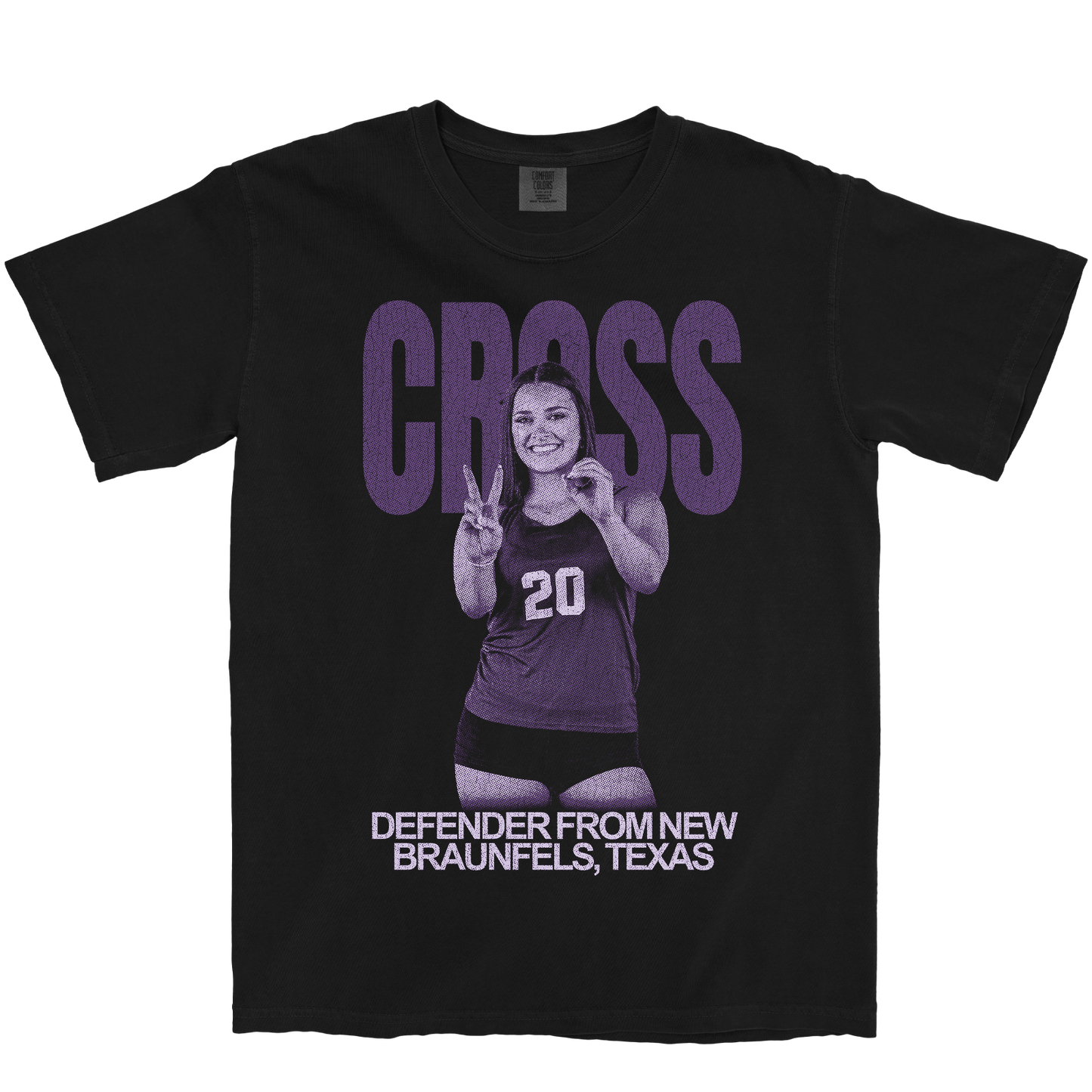 QUINN CROSS VINTAGE BLACK TEE