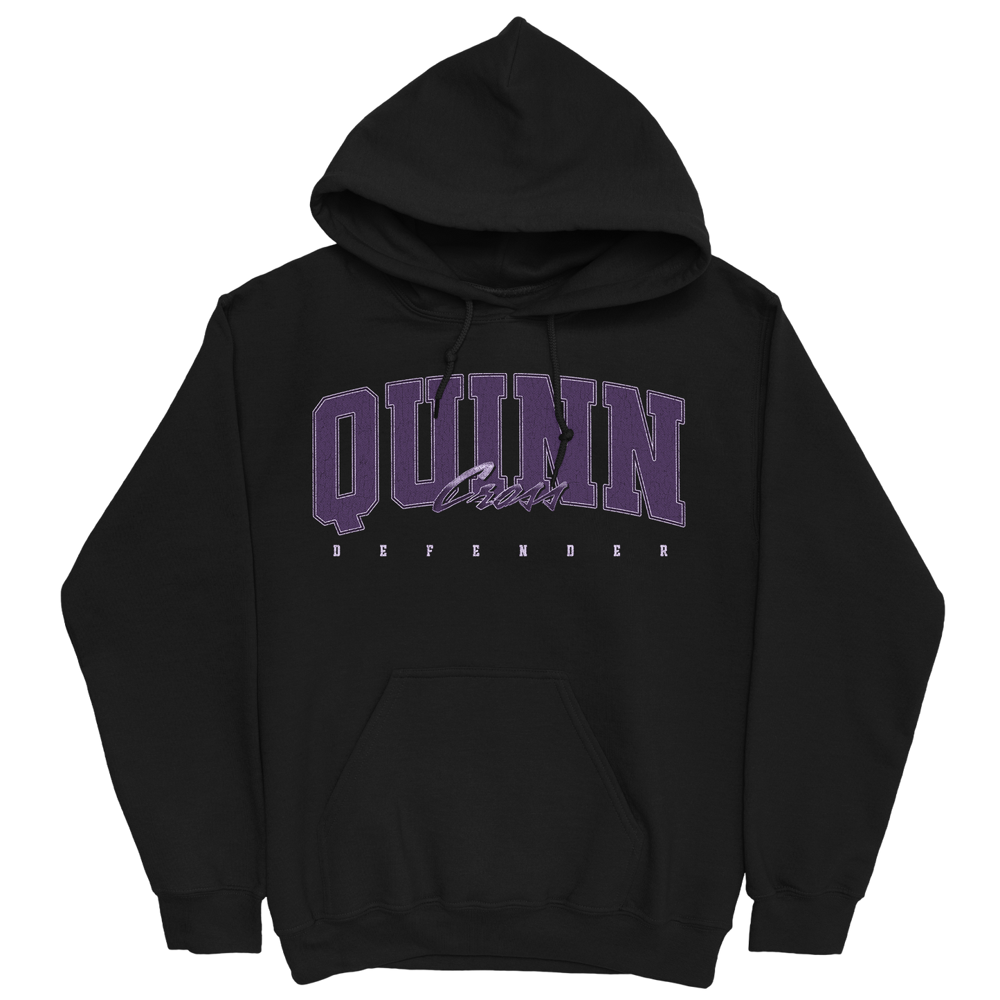 QUINN CROSS RETRO BLACK HOODIE