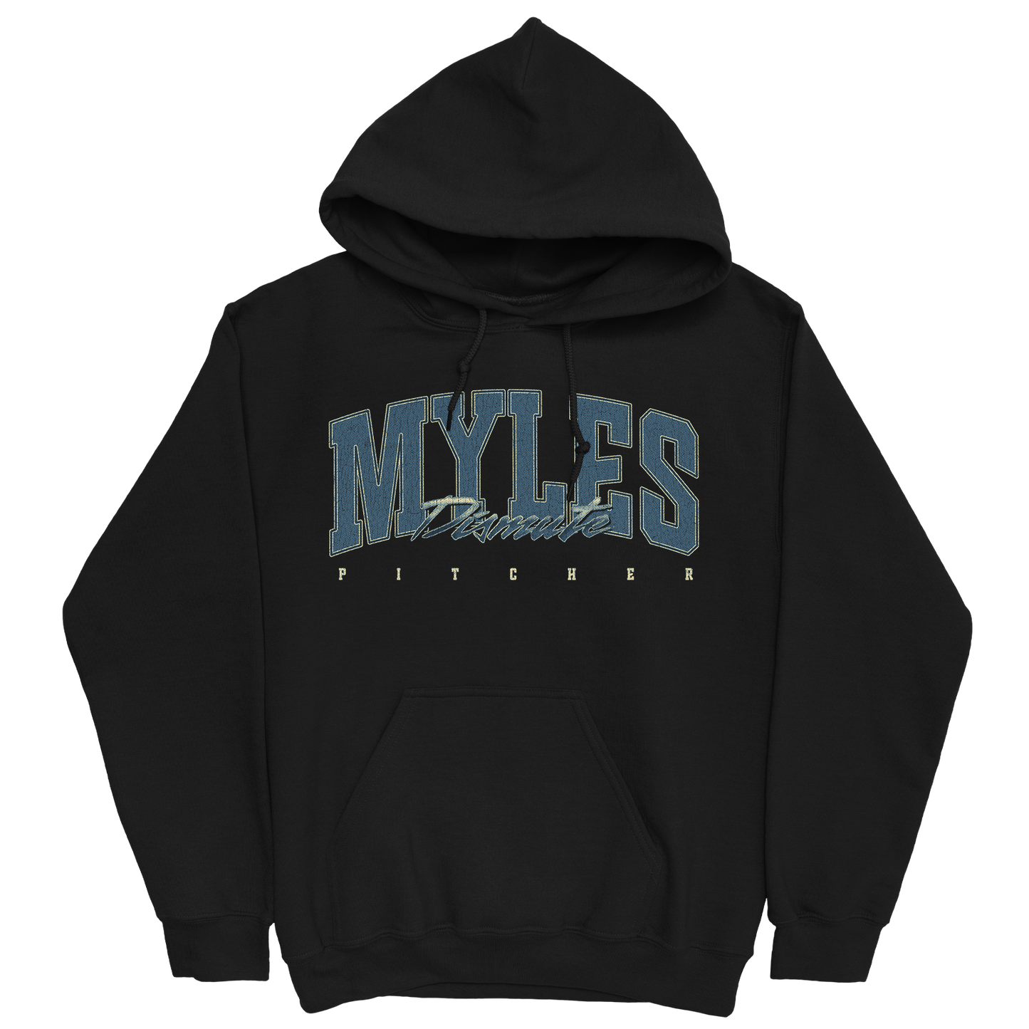 MYLES DISMUTE RETRO BLACK HOODIE