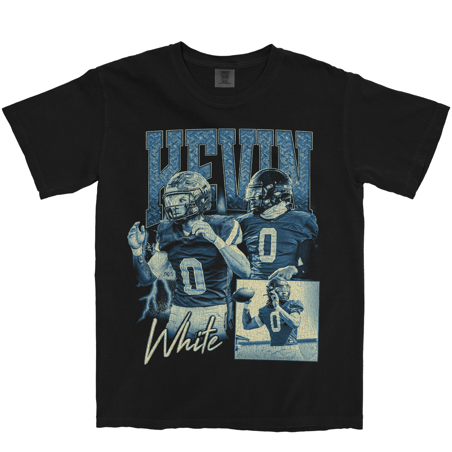 KEVIN WHITE GRAPHIC BLACK TEE