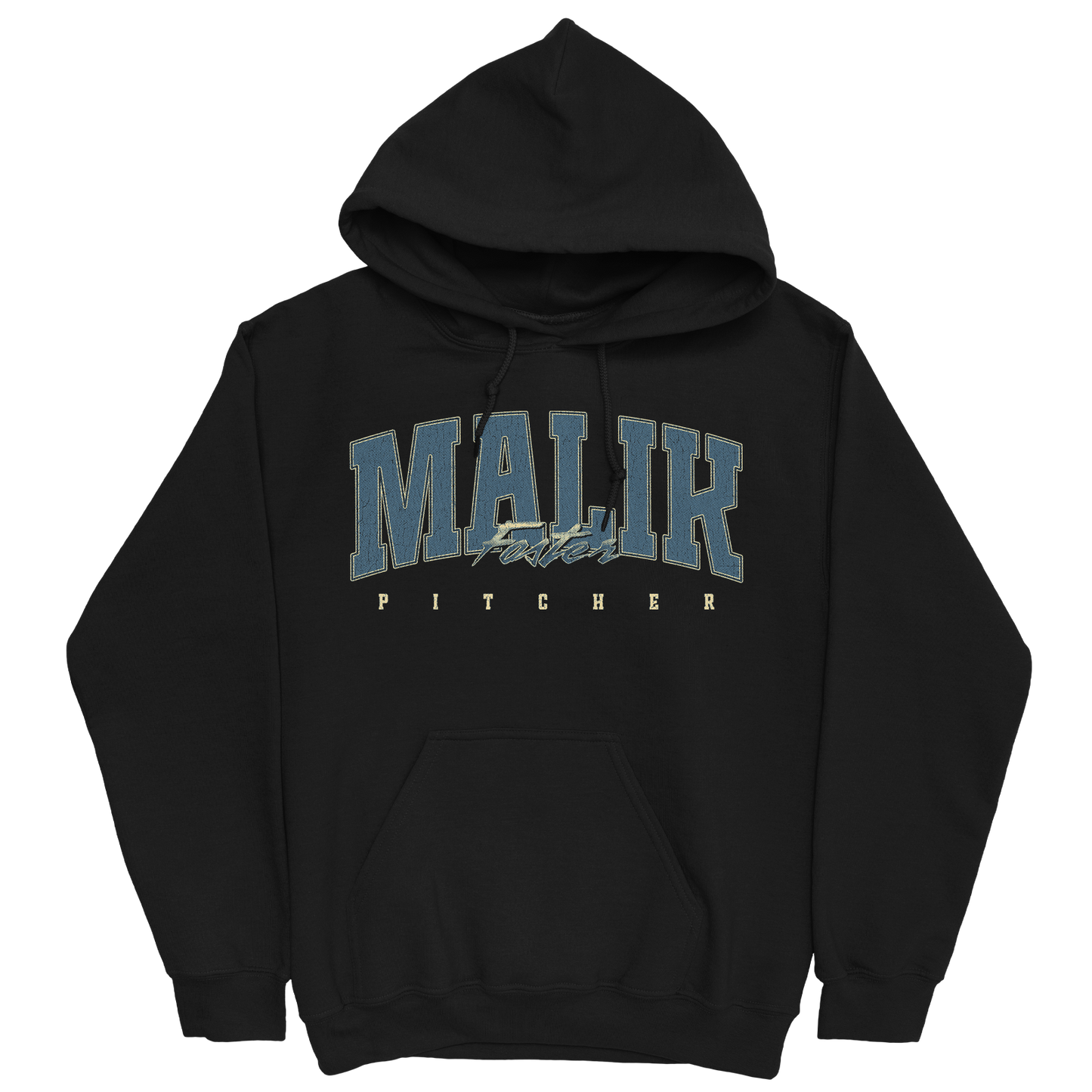 MALIK FOSTER RETRO BLACK HOODIE