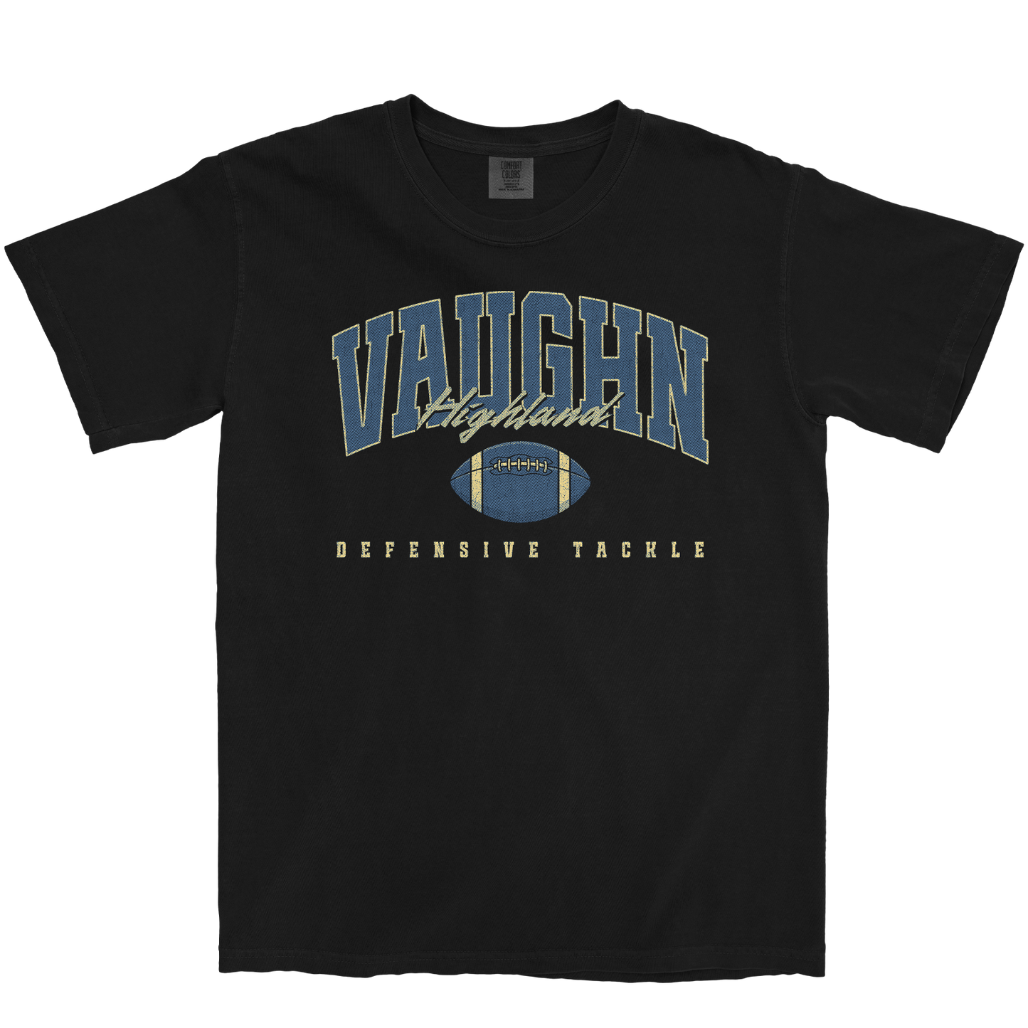 VAUGHN HIGHLAND RETRO BLACK TEE
