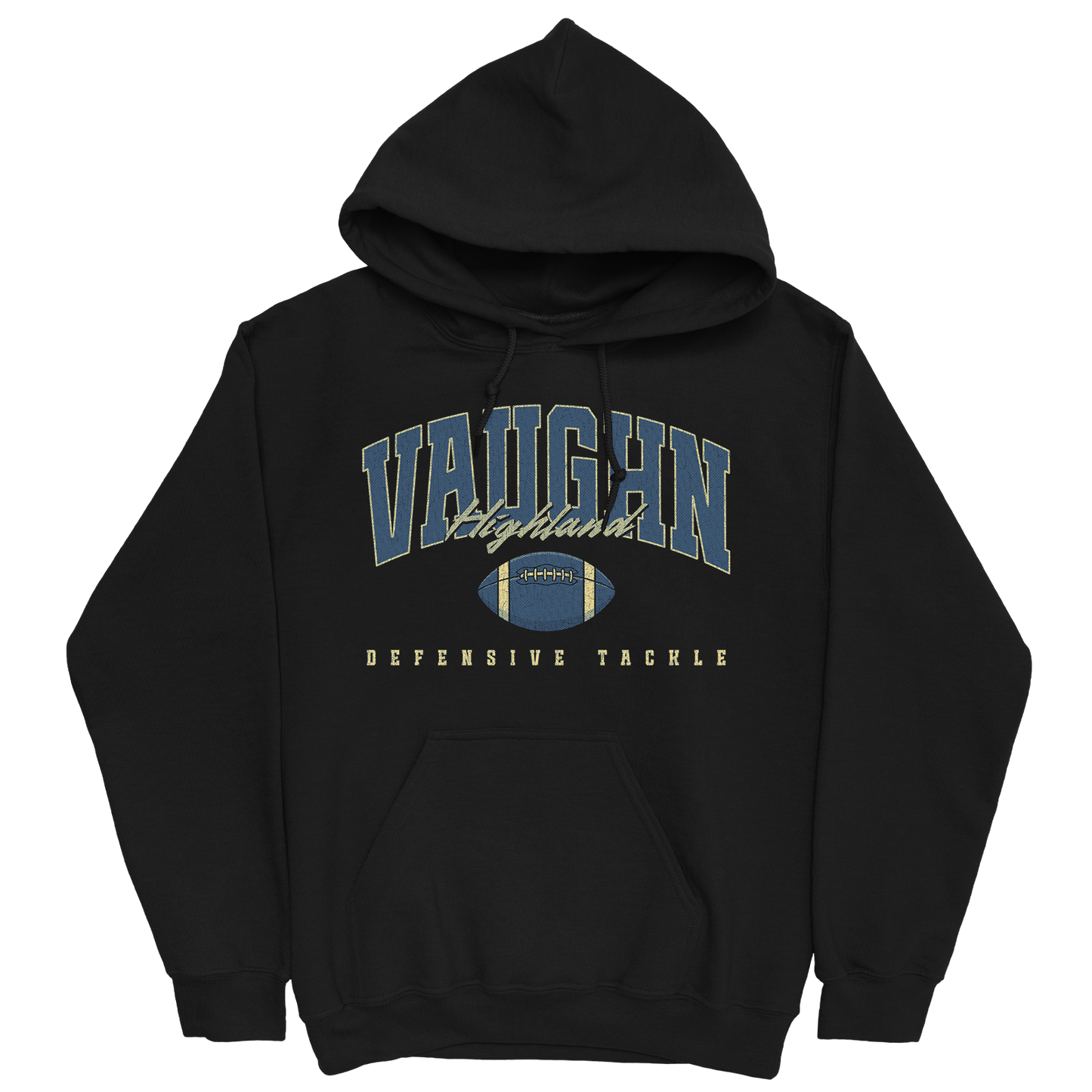 VAUGHN HIGHLAND RETRO BLACK HOODIE