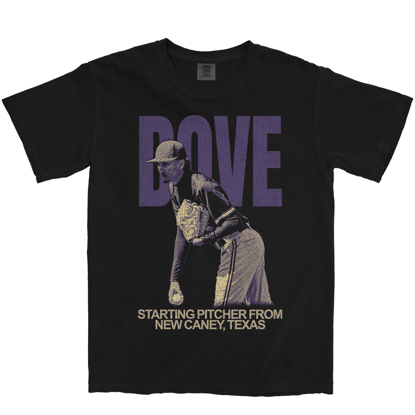 KAMAR DOVE VINTAGE BLACK TEE