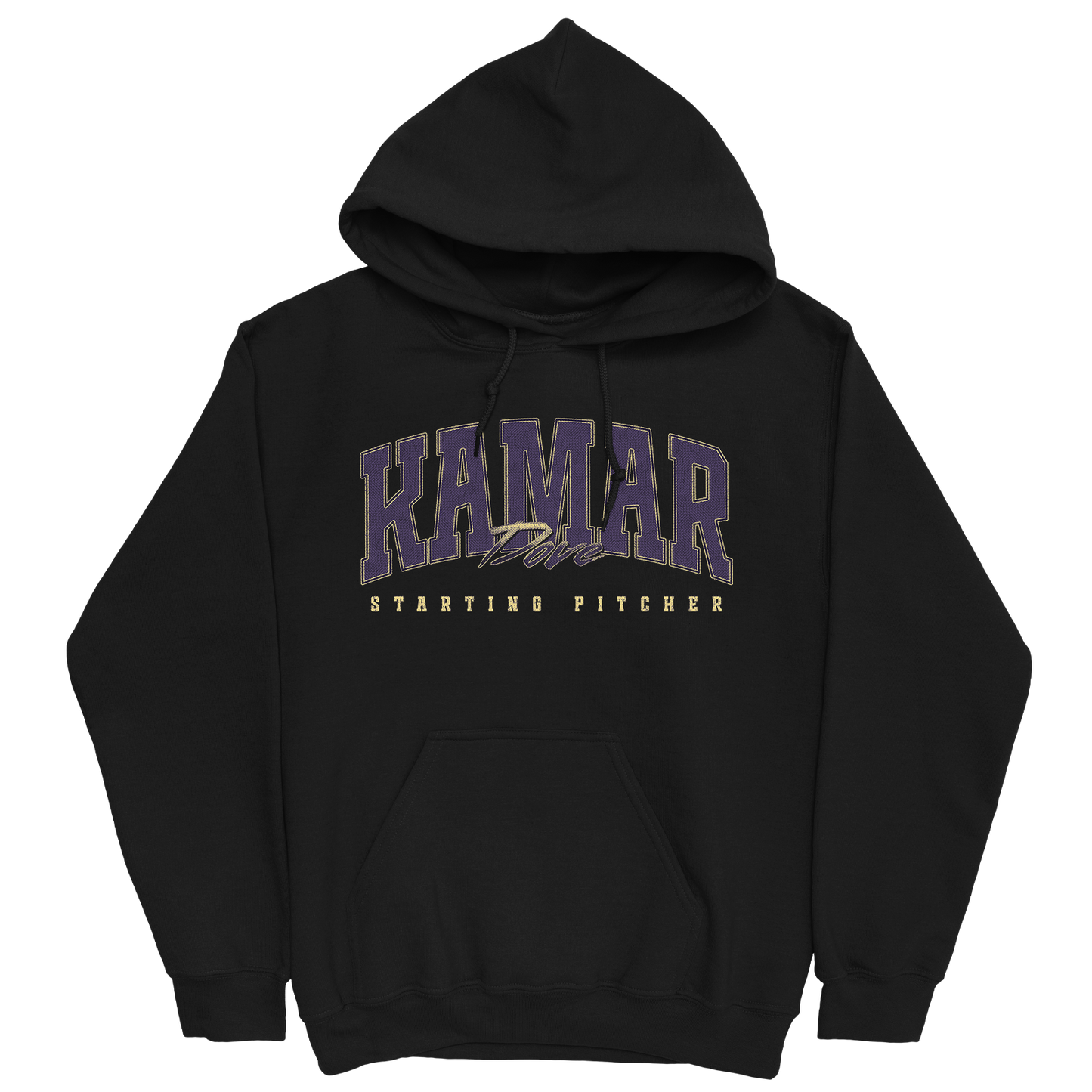 KAMAR DOVE RETRO BLACK HOODIE