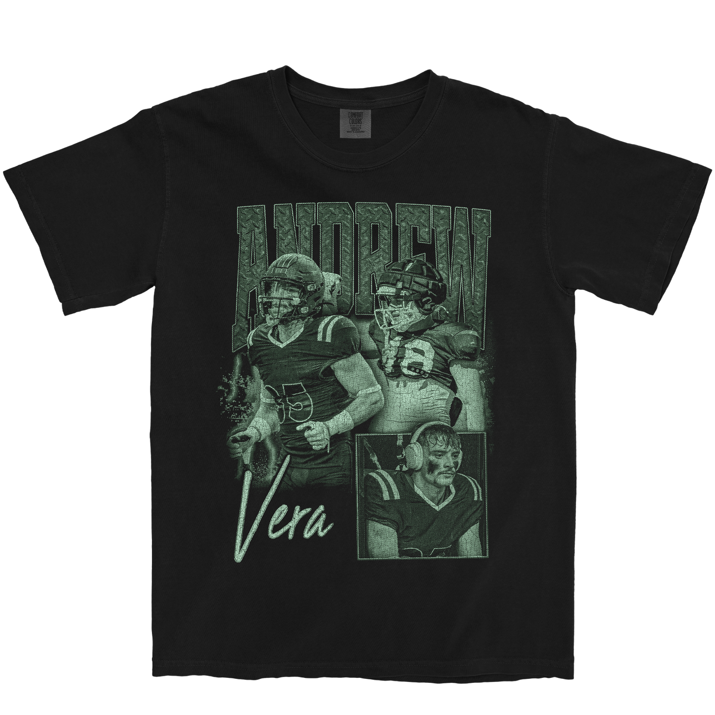 ANDREW VERA GRAPHIC BLACK TEE