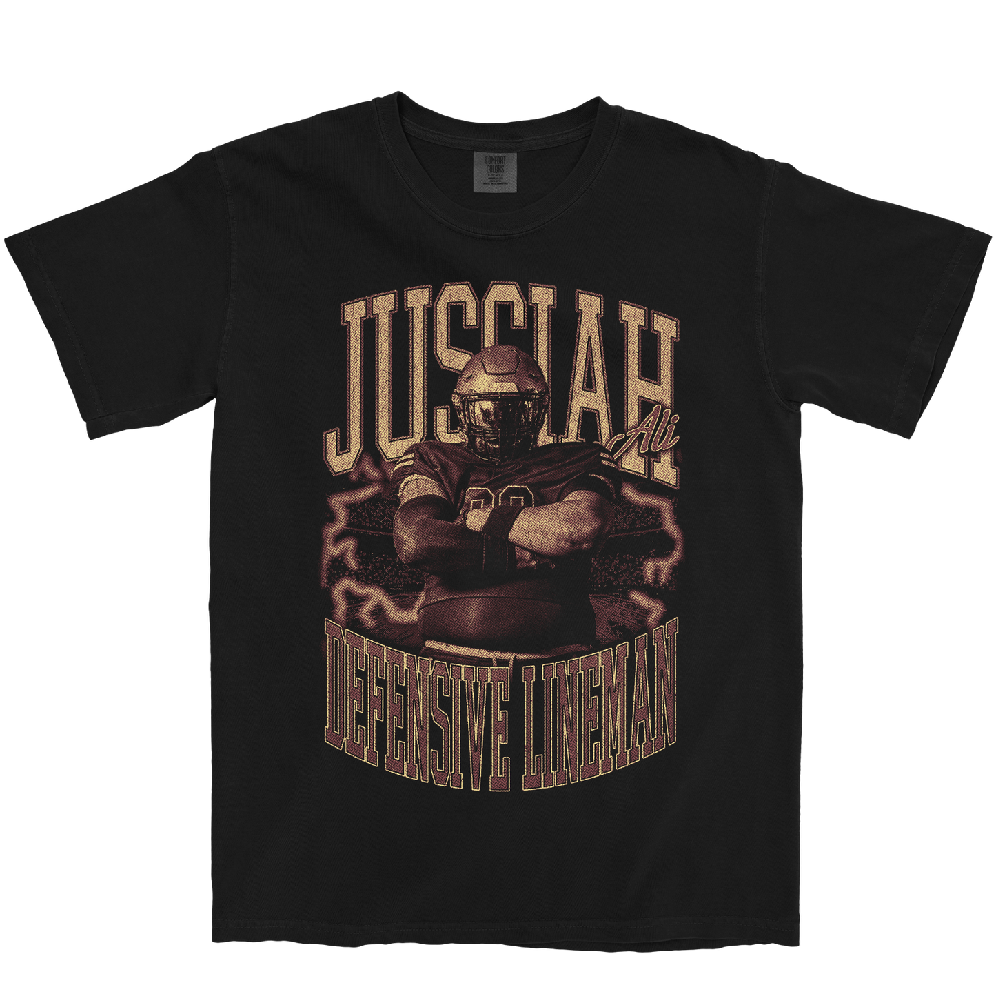JUSSIAH ALI VINTAGE BLACK TEE