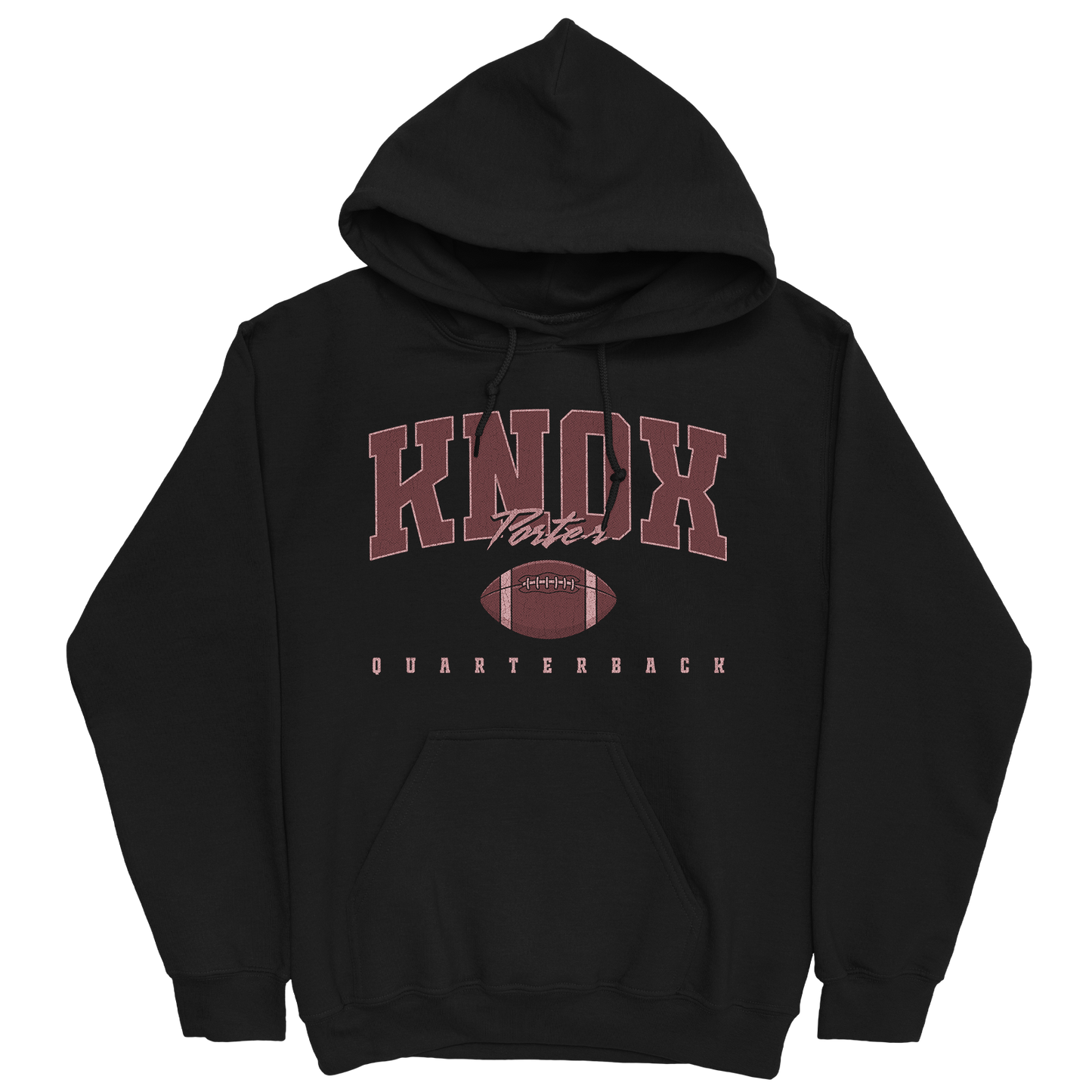KNOX PORTER RETRO BLACK HOODIE