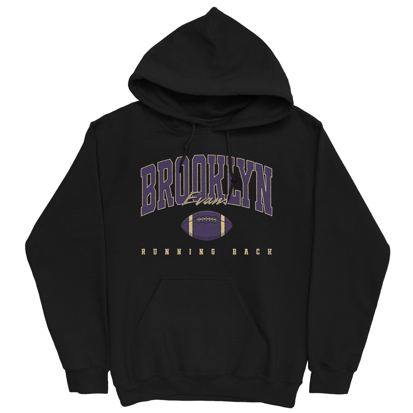 BROOKLYN EVANS RETRO BLACK HOODIE