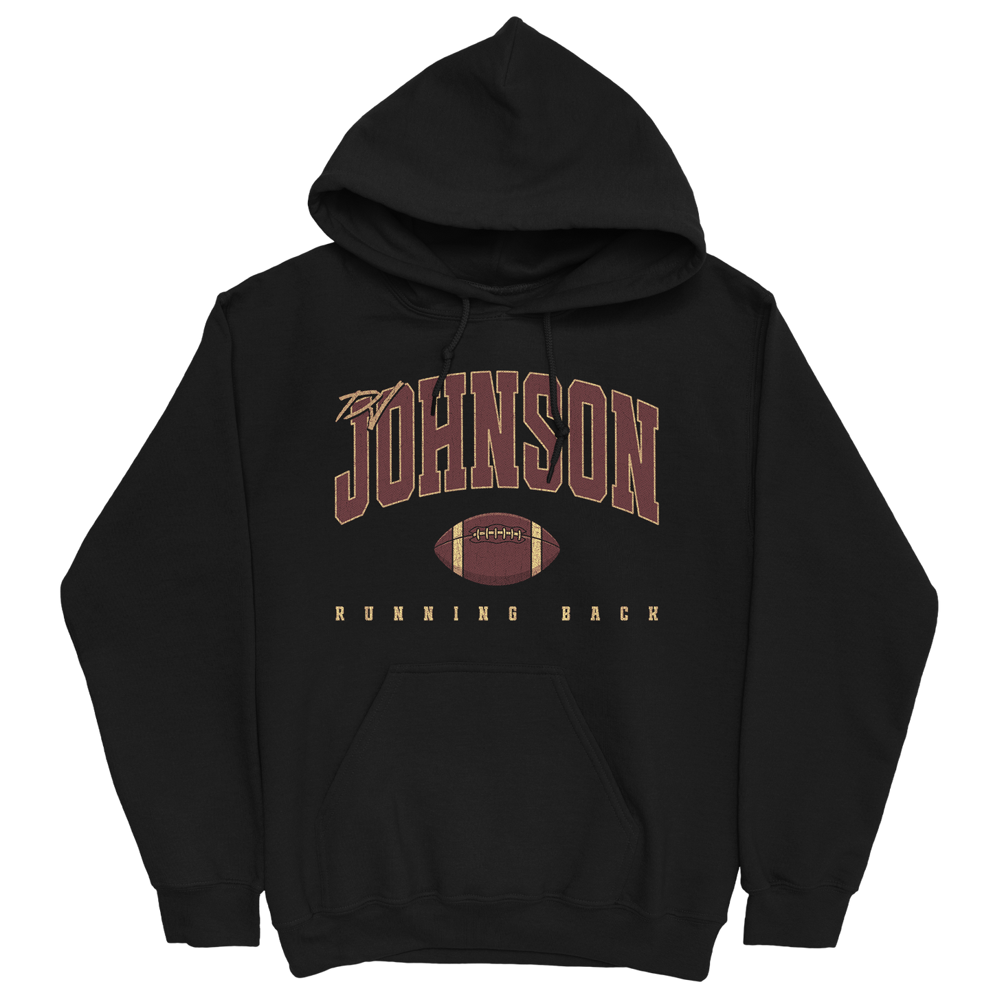 DJ JOHNSON RETRO BLACK HOODIE