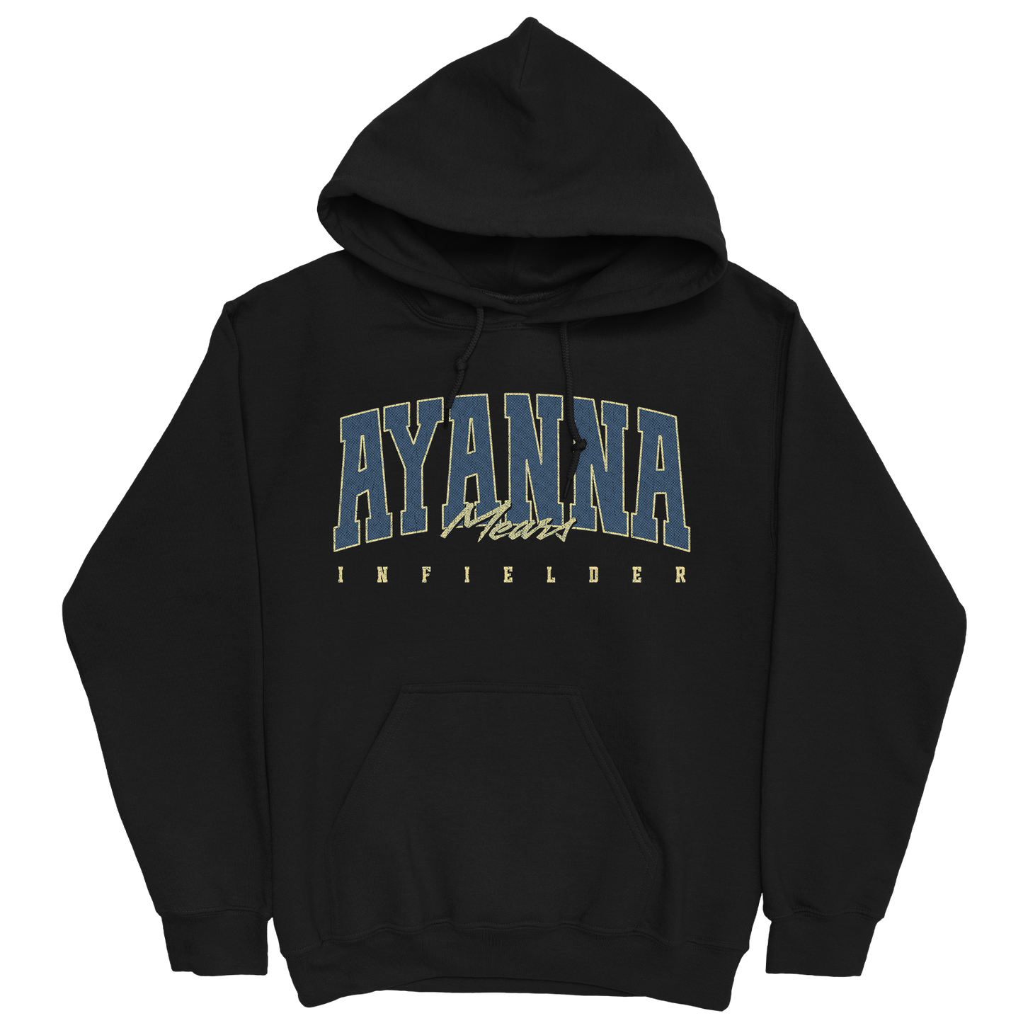 AYANNA MEARS RETRO BLACK HOODIE