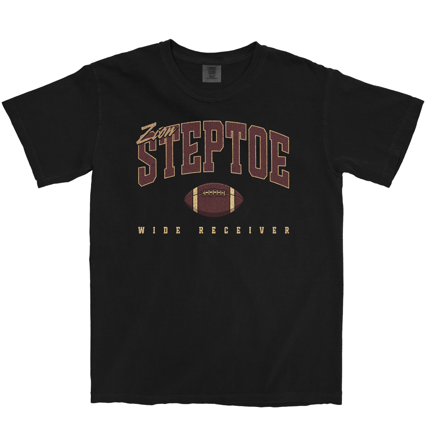 ZION STEPTOE RETRO BLACK TEE