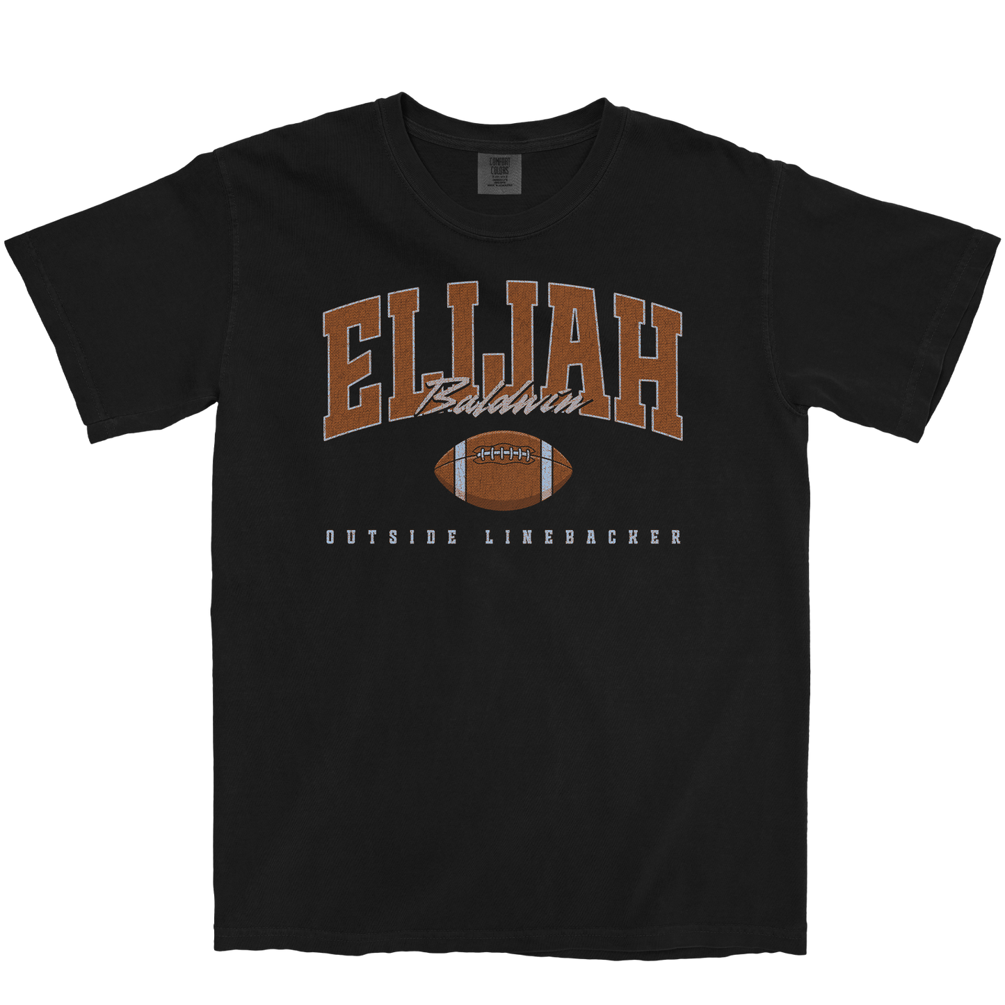 ELIJAH BALDWIN RETRO BLACK TEE