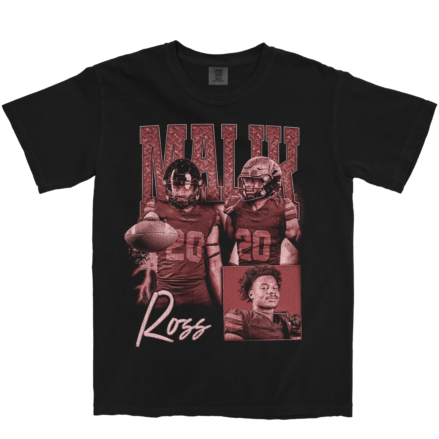 MALIK ROSS GRAPHIC BLACK TEE