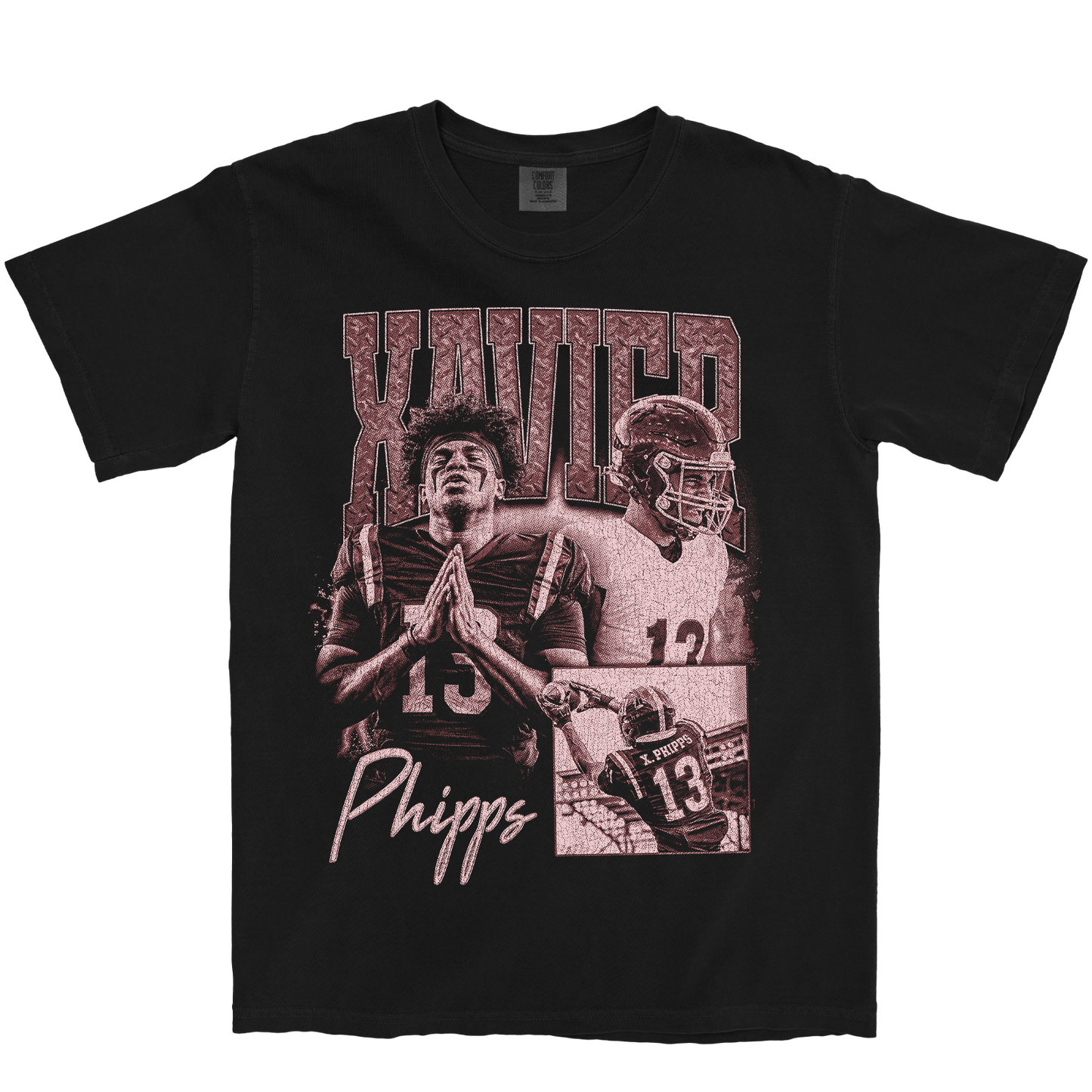 XAVIER PHIPPS GRAPHIC BLACK TEE